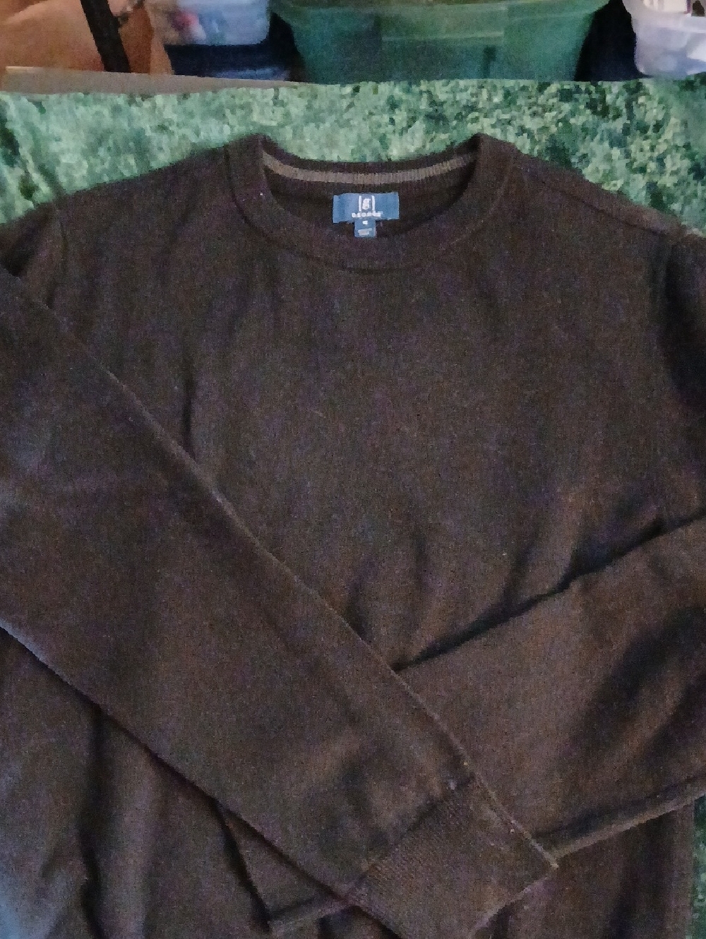 George Men's Crewneck Sweater in Black SZ M